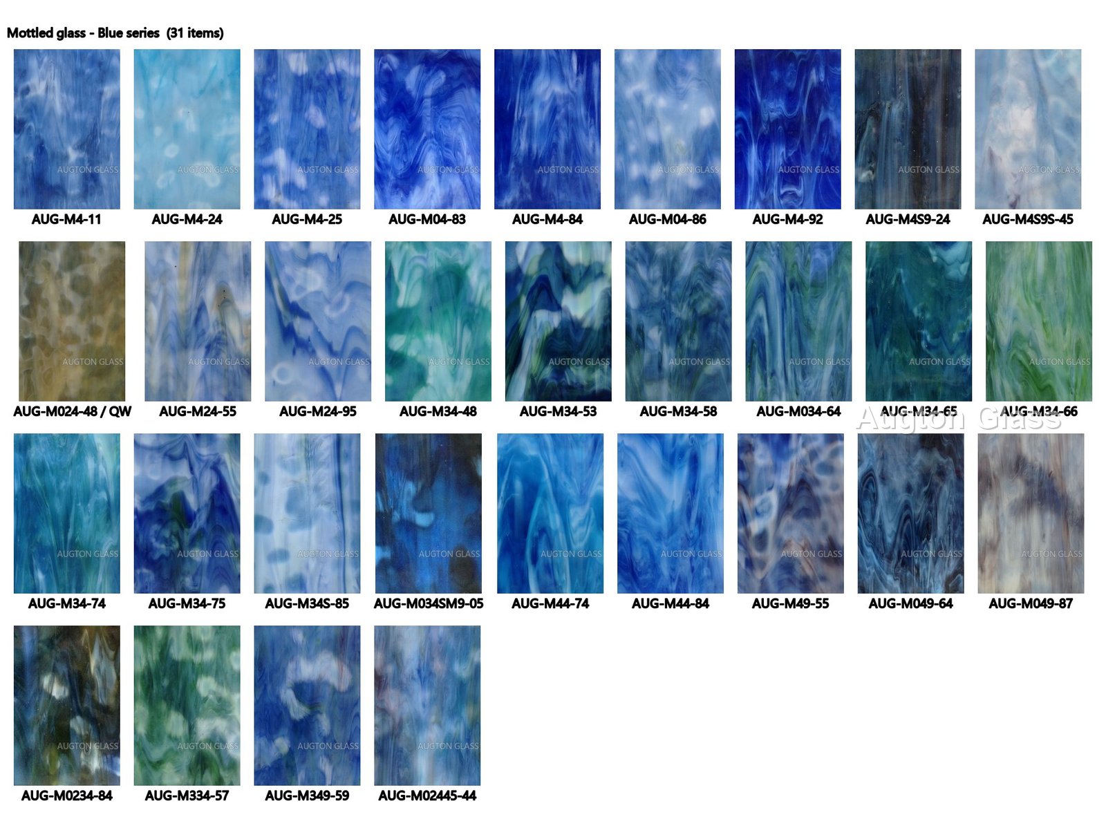 Stained Mottled Glass - production and packaging detail 1