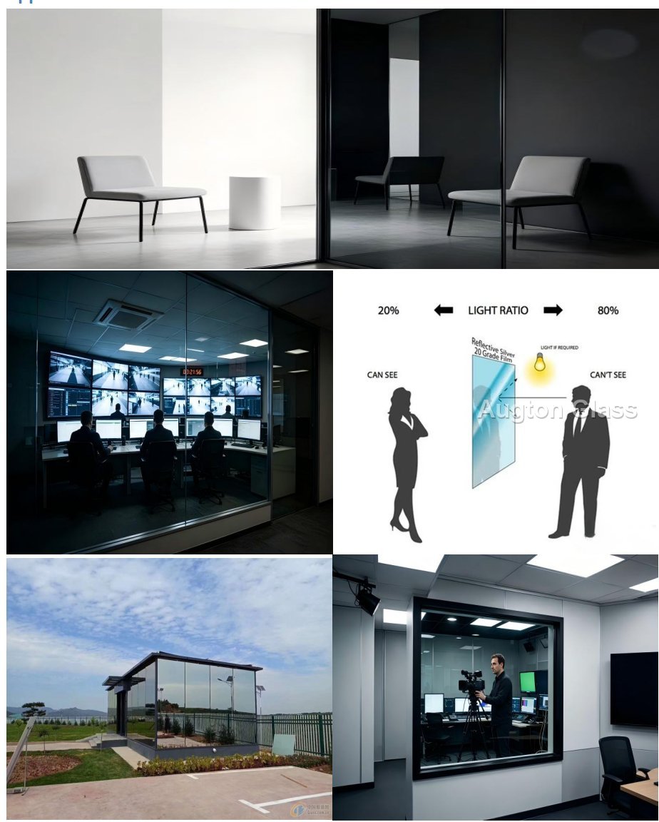 One-way Mirror Glass - production and packaging detail 1