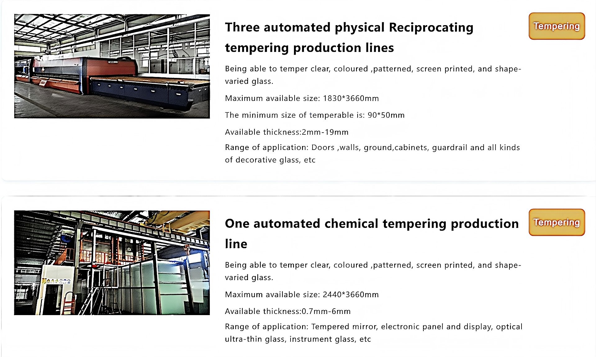 Temperable Mirror - production and packaging detail 2